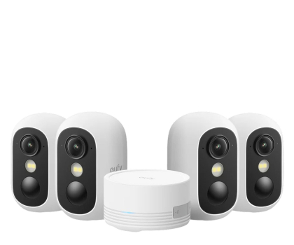 Inteligentna kamera Eufy Zestaw 4 kamer eufyCam C35 Biały + HomeBase Mini